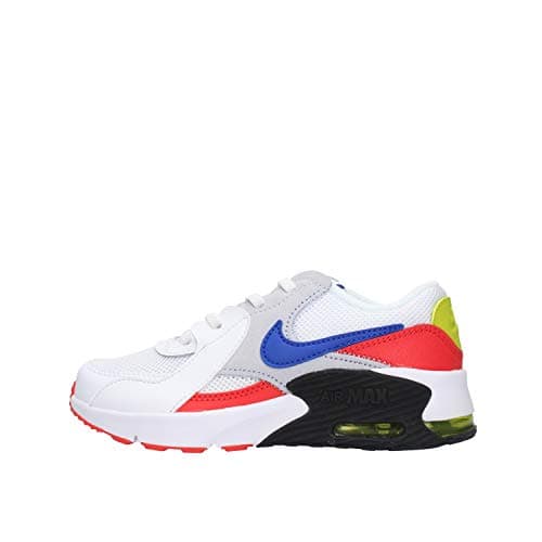Image of Nike Nike Air Max Excee (ps), Unisex Kid's Running Shoe, White/Hyper Blue/Bright Cactus/Track Red, 11 Child UK (28.5 EU)