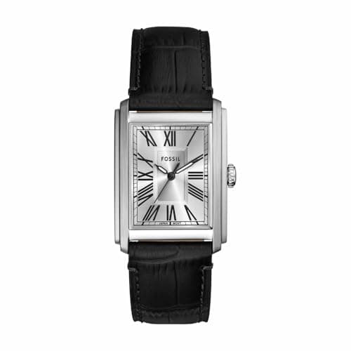 Image of Fossil Carraway Men's 30 MM Black Stainless Steel Watch, FS6078