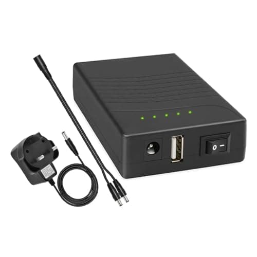 Image of TalentCell Rechargeable 36W 12V/3000mAh Lithium Ion Battery Pack, 12V/5V Dual Output External Battery Power Bank with Charger for LED Strip, Tape Light, CCTV Camera and more, Black