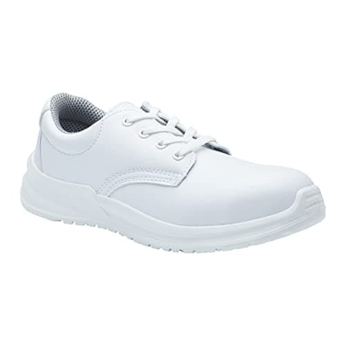 Image of Blackrock Lace-Up Safety Shoes for Men and Women, Steel Toe Cap, Chef, Nursing, Orthopedic, Non-Slip Work Shoes, Hygiene, Catering, Kitchen, Work and Utility Safety Footwear, Anti-Slip - Size 11