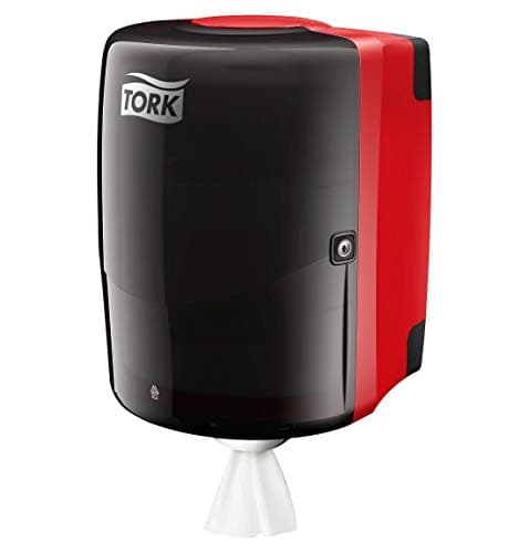 Image of Tork Centrefeed Dispenser Red and Smoke W2, Robust Design, Performance Range, 44.7 cm x 32.8 cm x 30.2 cm, 653008