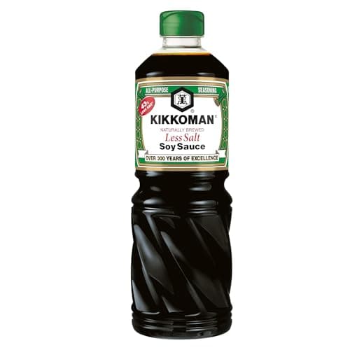 Image of Kikkoman Less Salt Soy Sauce, 975 ml, Naturally Brewed