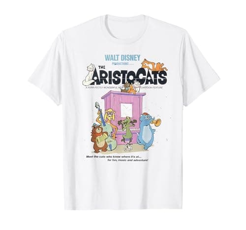 Image of Disney Aristocats Group Shot Vintage Poster T-Shirt