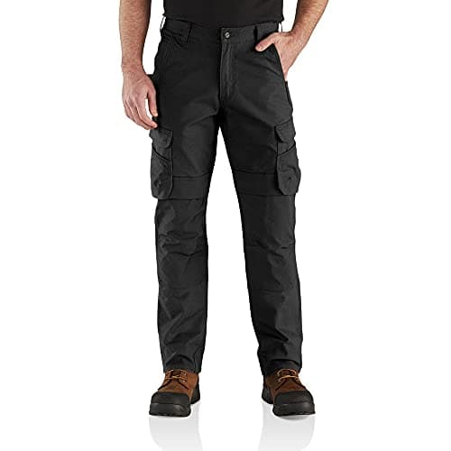 Image of Carhartt Men's Steel Rugged Flex® Relaxed Fit Double-Front Cargo Work Pant, Black, W38/L32