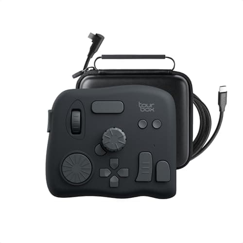 Image of TourBox NEO - Customizable Editing Controller, Video Photo Color Grading Speed Editor, Mac/PC Intuitive Control Productivity for Adobe, Davinci and More, Programmable Keyboard Set with Cable and Bag