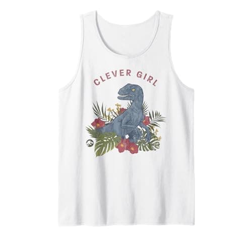 Image of Jurassic World Raptor Clever Girl Tropical Portrait Tank Top