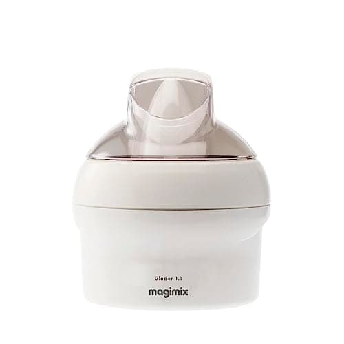 Image of Magimix Le Glacier Electric Ice Cream Maker Machine - 1.1L Stainless Steel Bowl Makes Ice-Creams, Sorbets, Frozen Yoghurts In Under 30 mins, Automatic - White