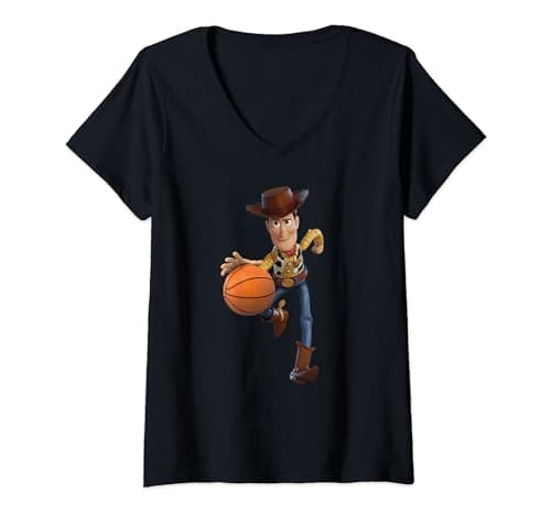 Image of Disney Toy Story Sheriff Woody Basketball V-Neck T-Shirt