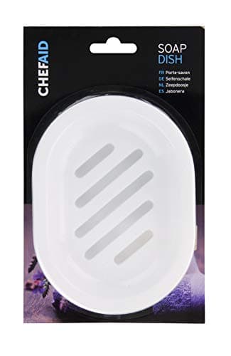 Image of Chef Aid White Plastic Soap Dish, Made with extra Durable BPA free plastic