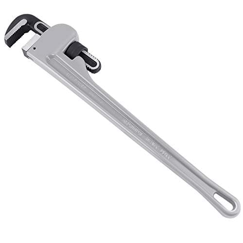 Image of MAXPOWER Pipe Wrench 600mm, 24-Inch Aluminum Straight Pipe Wrench Heavy Duty Plumbing Wrench Pipe Spanner Stillson
