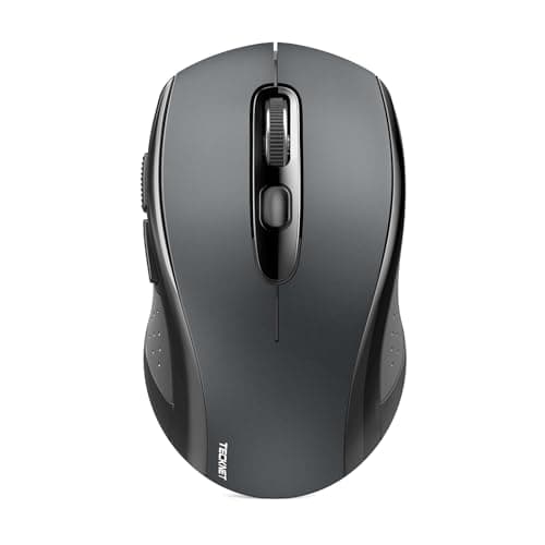 Image of TECKNET Bluetooth Mouse, 4000DPI Wireless Mouse Computer Mice Bluetooth 5.0/3.0 and 2.4GHz Connectivity Mouse with 6 Adjustable DPI,18 Months Long Battery Life Cordless USB Mouse for Laptop PC