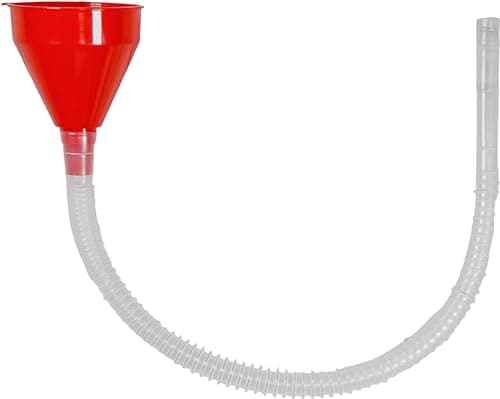 Image of Tool Lab 3.5" Funnel With 20" Soft Pipe Spout, Made from Robust Non-Toxic Food Grade Plastic Materials for Precision Filling of Bottles and Containers For Use in Kitchen, Garage, Labs, Cars