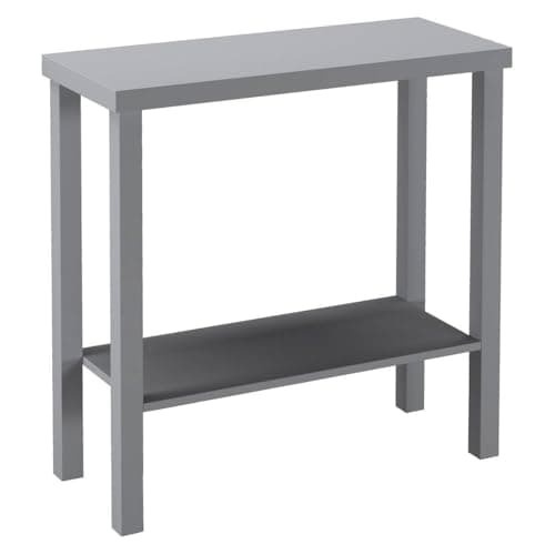 Image of URBNLIVING 2-Tier Wooden Narrow Console Side Table, Entryway Hallway Furniture, Slim Storage & Display Table with Open Shelves, Sturdy Construction, Contemporary Finishes, Ideal for Home and Office