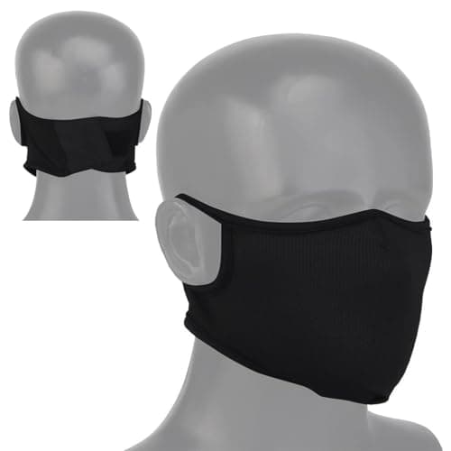 Image of YChoolco Tactical Shooting Mask | Silicone Half-Face Cover for Airsoft, Hunting & Outdoor Wargames | Breathable Soft Lightweight Face Protection Gear(Black_Large)