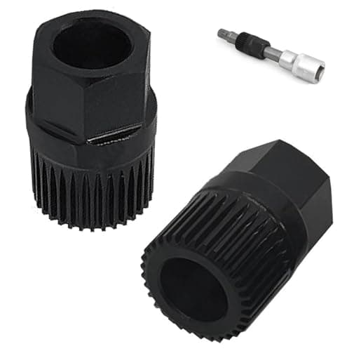 Image of KOOLEVER 2 PCS Alternator Pulley Removal Tool, 33 Teeth Durable Engine Pulley Removal Tool, for Audi A3 TT Volkswagen Golf Volvo Ford Peugeot, 33 Teeth File Strip Fasteners Portable
