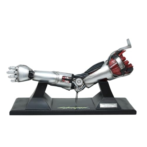 Image of NEAMEDIA THE CHARACTER COMPANY Replica 1/2 Arm Johnny Silverhand Cyberpunk 2077, Official License, Resin Statue, 30cm, Gaming Decoration for Office, Living Room, XBox, PS5 and PC