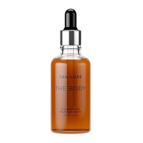 Image of Tan-Luxe THE BODY Self Tan Drops, Medium/Dark (50 ml) Add Tanning Drops to Skin Care for Custom Body Tan, Cruelty Free & Vegan