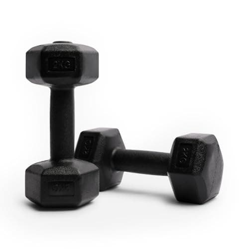 Image of NORTHERN Plastic Hex Dumbbell Set Dumbbells Pair Anti Slip & Anti Roll Hexagonal Weight Lifting Exercise Strength Training Home Gym 2kg, 5kg, 6kg, 8kg, 10kg (9, Kilograms, 0, pounds)
