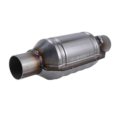 Image of worien Universal Catalytic Converter 2.25 Inch 400 Cells High Flow Muffler Catalytic Converter Euro 1 Round Stainless Steel
