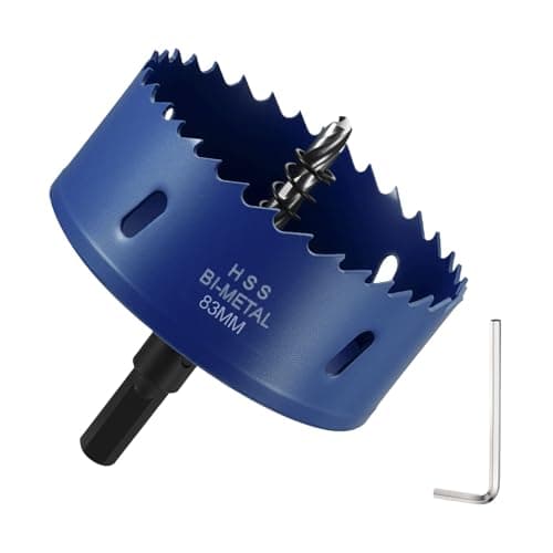 Image of DTGN 3-17/64" Bi-Metal Hole Saw M42 HSS - 83mm Hole Cutter - Good for Thick Stainless Steel/Alloy/Aluminium/Brass/Copper - Blue