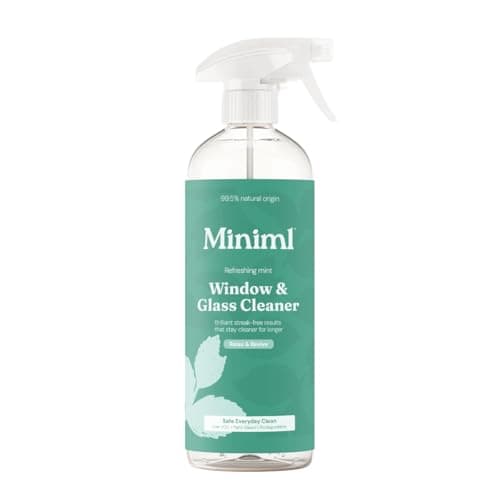 Image of Miniml Window & Glass Cleaner Spray 750ml - Mint Scented, Streak-Free Finish, Cruelty-Free, Vegan, Natural & Plant-Based Non-Toxic Cleaning Formula