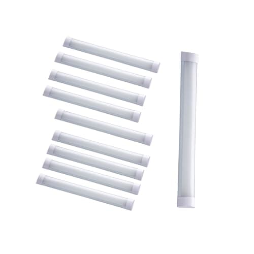 Image of Brightex, (Pack of 10 Led Batten Lights 6FT -180cm- 72W - 7200 lumens Tube Light Fitting Garage Office Shop Ceiling mounting Fluorescent Slimline lamp Light Strip Lights (Cool White 6500k)