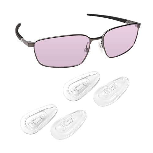 Image of Biyxpiv Replacement Nose Pads EarSocks Rubber Kits for Oakley Extender OX3249 Eyeglasses, Easy Installation, 2 Pairs Nose Pad