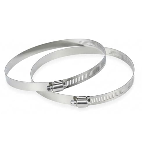 Image of MISPIRE 84-108mm 12PCS Adjustable Hose Clamps, SAE 60 (3-5/16" to 4-1/4") Hose Clamps Adjustable Perforated Worm Gear Clamps, Stainless Steel for Plumbing, Garden Hose, Fuel Line, General Household