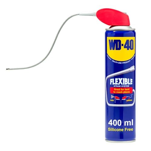 Image of WD-40 Multi Use Lubricant Spray 400ml, Flexible Metal Straw, Multipurpose WD40 Spray Lubricant for Maintenance, Water Displacement, and Rust Protection in Hard-to-Reach Areas