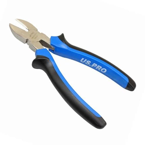 Image of US PRO 7'' (175MM) NI-FE Finish Comfort Grip Diagonal Side Cutting Pliers 2214