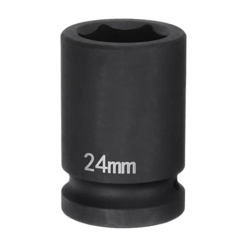 Image of sourcing map 6-Point Impact Socket 3/4" Drive 24mm Metric 40Cr Alloy Steel Spindle Axle Nut Impact Socket