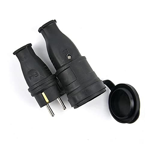 Image of European Rubber Industrial Male & Female Plug Socket 16A 220V-250V 2P+E IP44 Waterproof Electric Power Connector Euro Rubber Industrial Male & Female Plug Socket