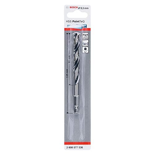 Image of Bosch Professional PointTeQ Hex Drill Bit (for Metal, Ø: 9.5 mm, Total Length: 125 mm, ¼’’ Hex Shank, Accessory for Impact Drivers and Drill Drivers)
