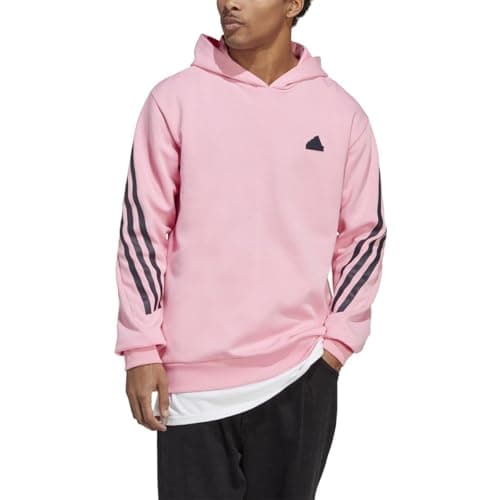 Image of adidas Men's Future Icon 3-Stripes Hoodie, Bliss Pink, XXL