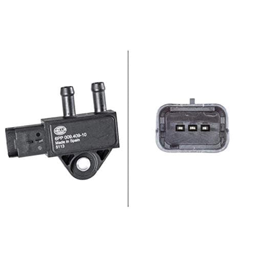 Image of HELLA 6PP 009 409-101 Sensor, exhaust pressure - 3-pin connector - Bolted