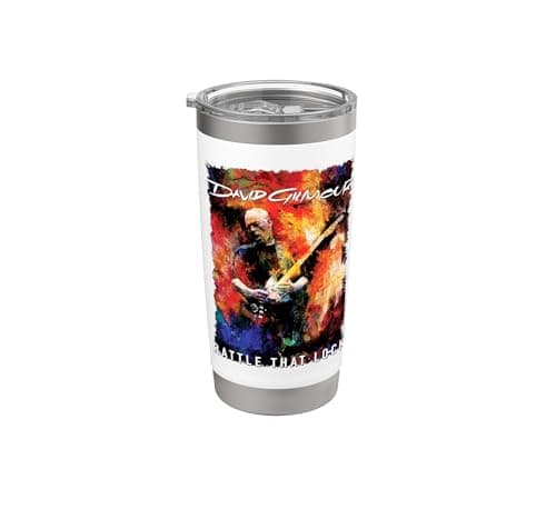 Image of Official David Gilmour Rattle that Lock Guitar Color Storm Stainless Steel Insulated Tumbler