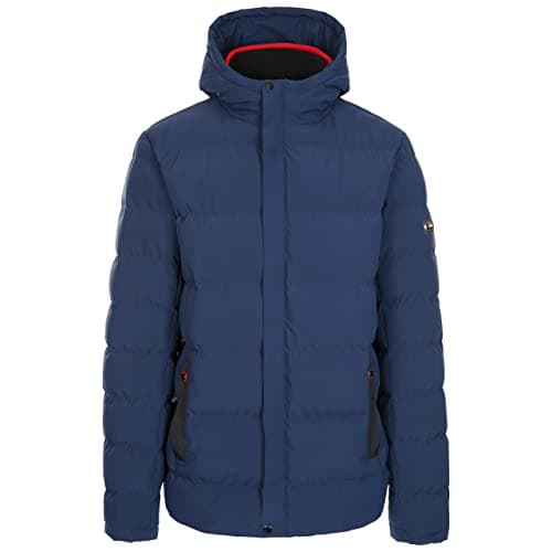 Image of Trespass Mens Padded Jacket Hood Quilted Coat Habbton