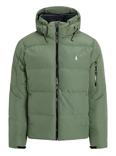 Image of POLO RALPH LAUREN Water Repellent Down Fill Puffer Jacket (UK, Alpha, L, Regular, Regular, Light Green)