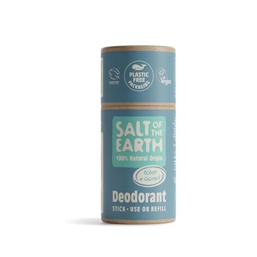 Image of Salt of the Earth - Natural Deodorant Stick Refill - Ocean & Coconut- 100% Natural Origin Ingredients, Vegan & Long Lasting Protection, Leaping Bunny Approved, UK Made for Men, Women & Kids - 75g