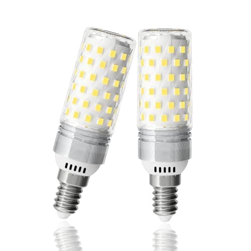 Image of LUTW E14 LED Light Bulb Cool White 6000K, 10W Small Edison Screw Bulb E14 Equivalent 130W Incandescent, 1510LM Super Bright LED Corn Light Bulb for Home Lighting, Non-Dimmable, Pack of 2