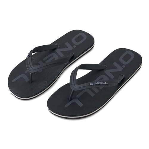 Image of O'NEILL Mens Profile Logo Flip Flops - Black Out - 9 UK