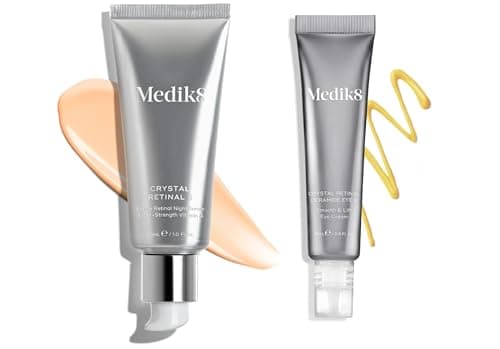 Image of Medik8 Crystal Retinal 6 (30ml) & Ceramide Eye 6 (15ml) - Age-Defying Retinal Night Serum & Eye Cream - Improves Wrinkles & Skin Firmness - 0.06% Strength