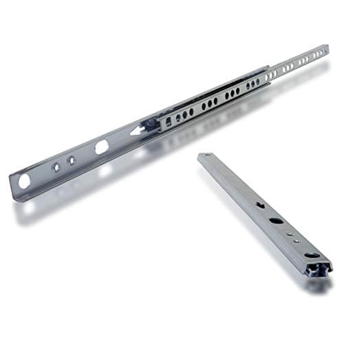 Image of Pair of DIHL Steel Drawer Runners Slides Groove Ball Bearing 438mm Length 17mm Width