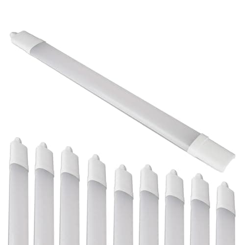 Image of Bright Source Pack of 30 5ft LED Batten Light IP65 Cool White 4000K – 24W 2400lm Waterproof Integrated LED – Commercial Warehouse Garage Workshop Lighting