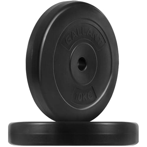 Image of Gallant Weight Plates - 20kg Standard 1 Inch Vinyl Weights Discs 10kg X 2= 20kg Set For Men Women - Weight Plate Set Lifting Dumbbells Barbell Home Gym Fitness Training Equipment