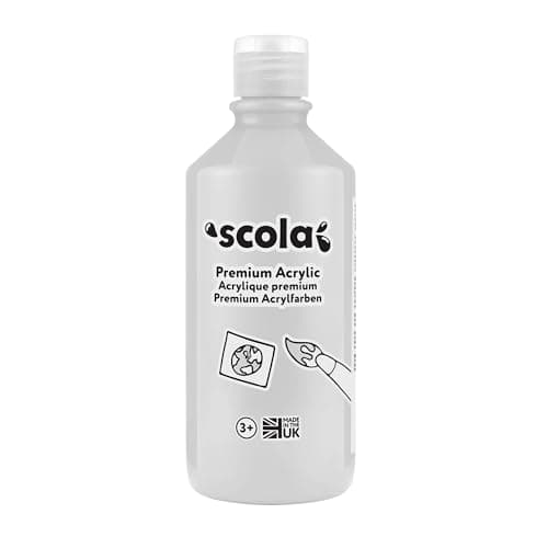 Image of scola 500ml System Titanium White Pure Acrylic Artist Paint