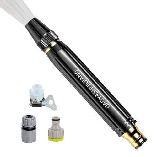 Image of High Pressure Garden Hose Nozzle,Heavy Duty Handheld Adjustable Spray Patterns Sprinkler,Power Nozzle for Garden Hose - for Watering Plant Lawn Yard Outdoor Outside Home House