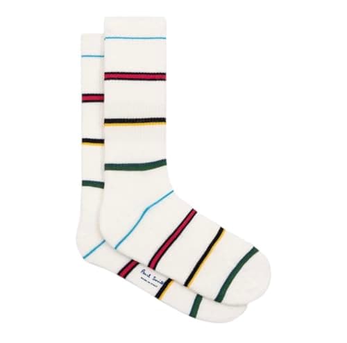 Image of Paul Smith PS Sport Cillian Stripe White Yellow Red Green Blue Black. One Size.