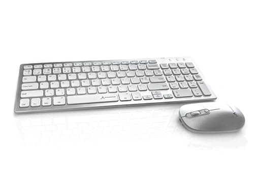 Image of Accuratus 8400 - Rechargeable Multidevice Bluetooth 5.0 & RF 2.4Ghz Wireless Multimedia Scissor Key Keyboard and Mouse Set