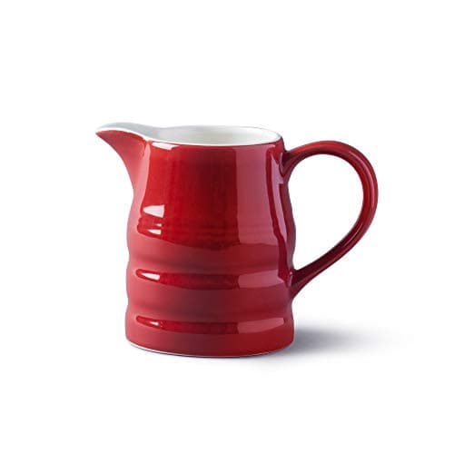 Image of Wm Bartleet & Sons, Porcelain Traditional Churn Jug 284ml, ½ Pint - Red